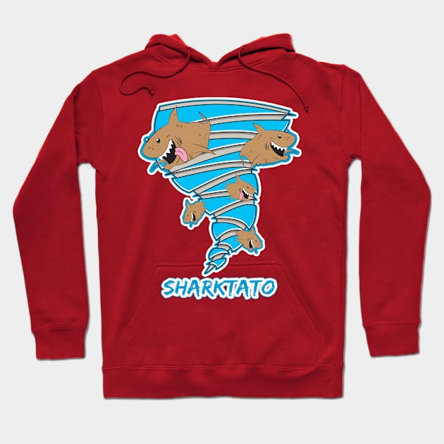 Sharktato-Tornado Hoodie by TaylorH1